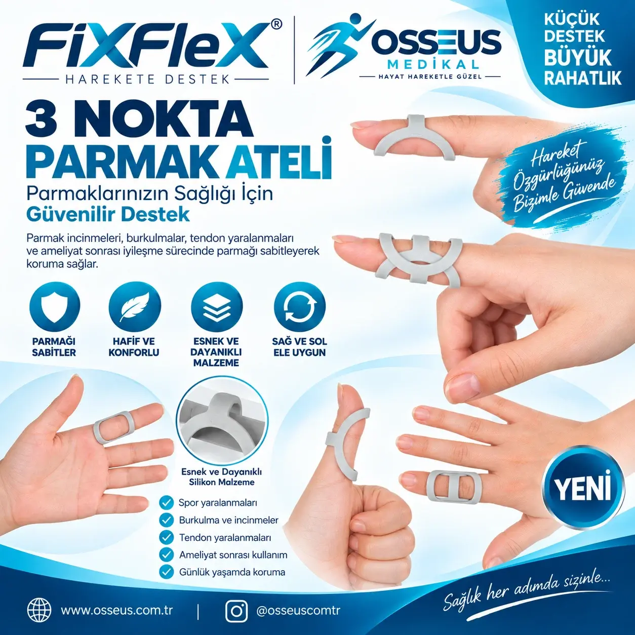 FixFlex 3 Nokta Parmak Ateli