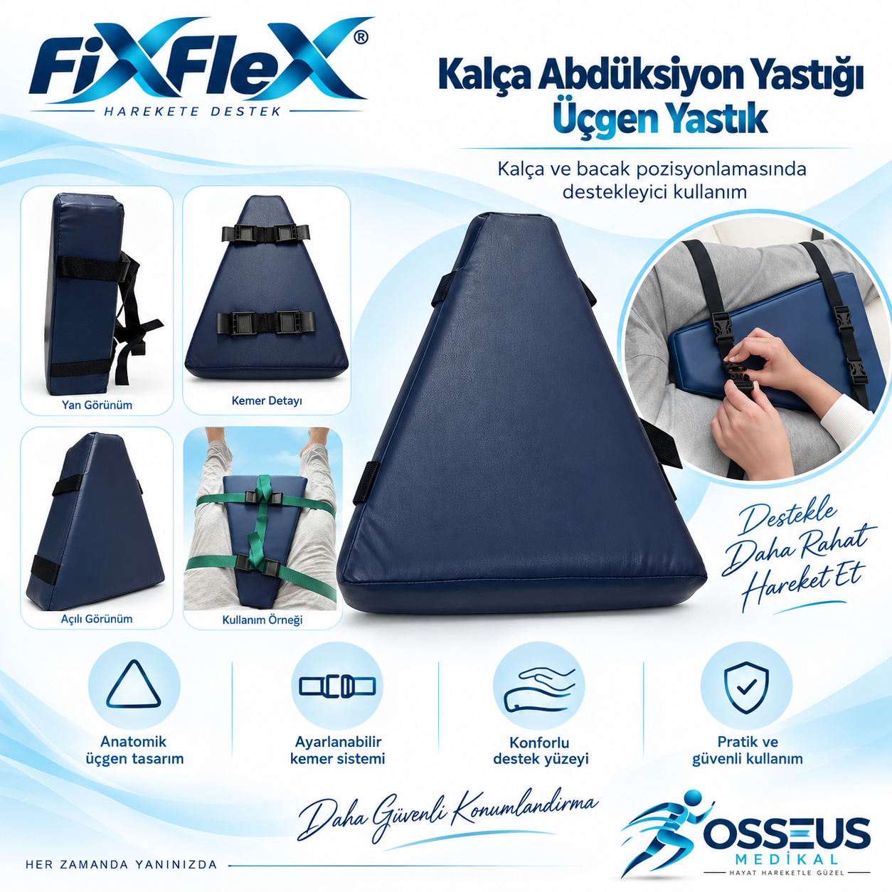 FixFlex Kalça Abdüksiyon Yastığı (Üçgen Yastık)