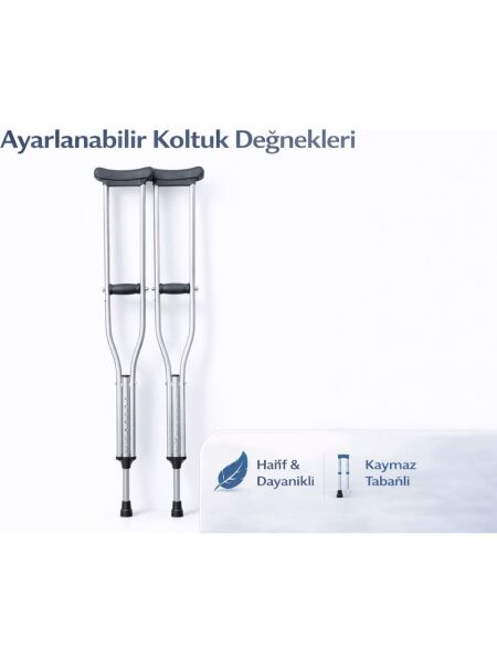Koltuk Altı Değneği Siyah (Tek)
