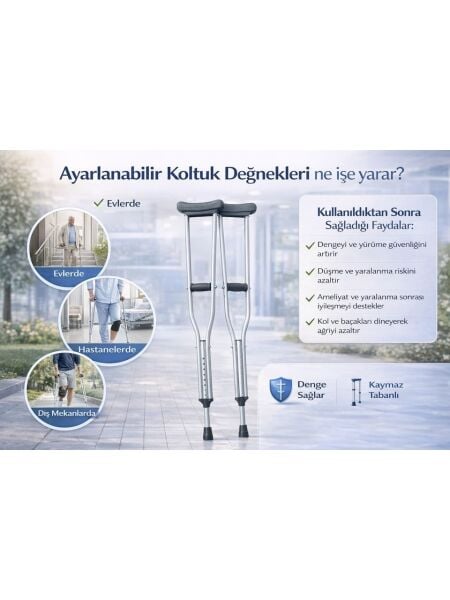 Koltuk Altı Değneği Yerli (Çift)