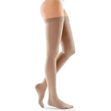 ONEFİX CCL1 DİZ ÜSTÜ SİLİKONLU VARİS ÇORABI BURNU KAPALI BEJ