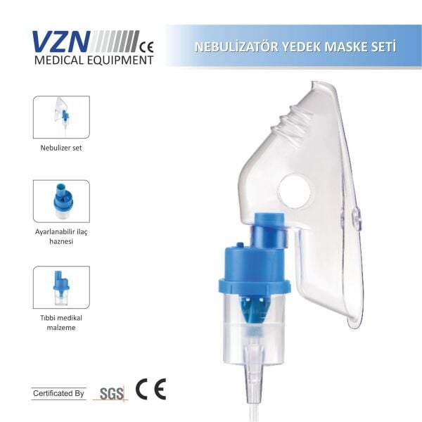 VZN AYARLI NEBULIZATOR MASKESI HAZNELI YETISKIN