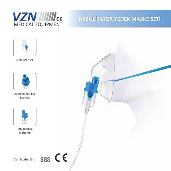 VZN AYARLI NEBULIZATOR MASKESI HAZNELI YETISKIN