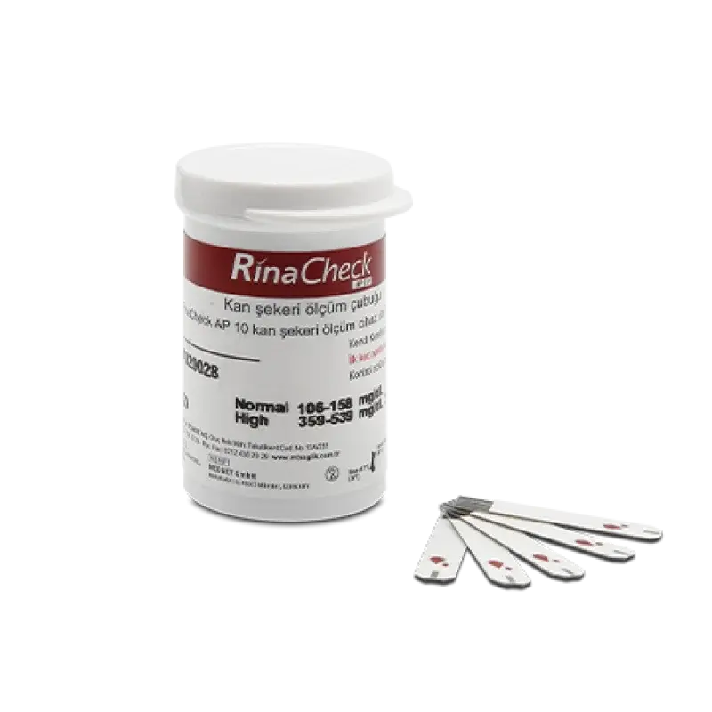 RinaCheck AP10 Kan Şeker Ölçüm Stripi (50 lik)