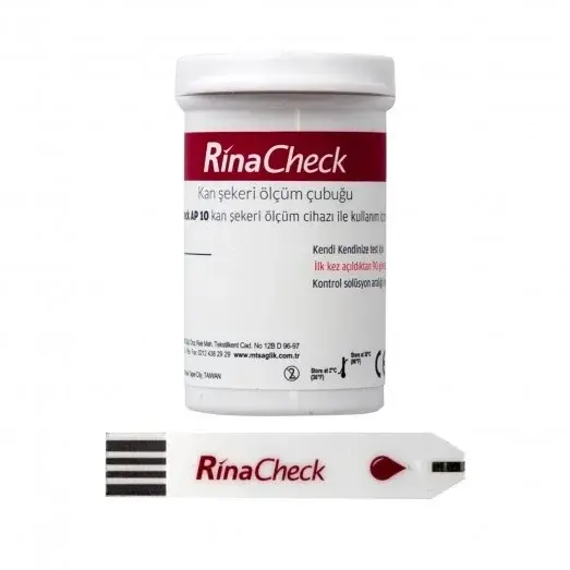 RinaCheck AP10 Kan Şeker Ölçüm Stripi (50 lik)