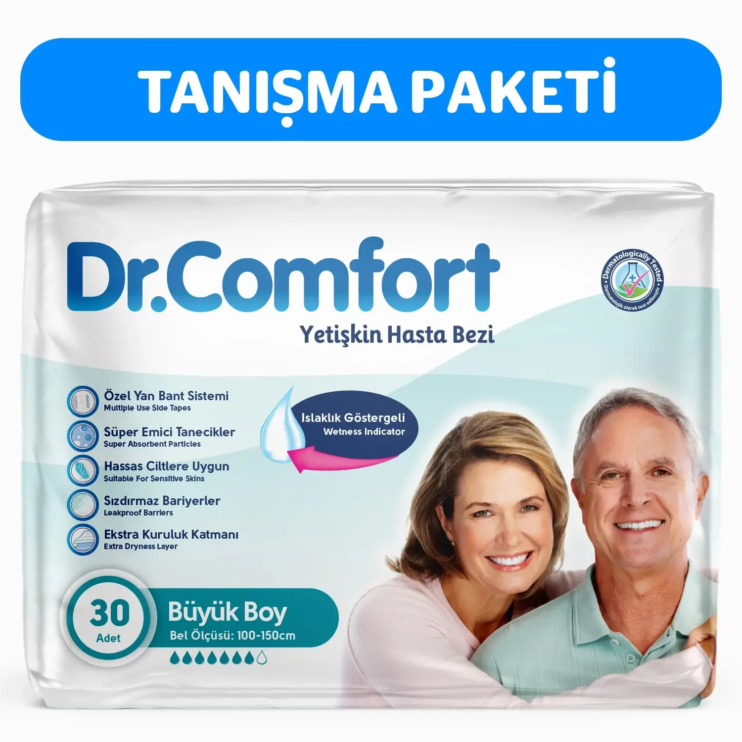 Dr.Comfort Bel Bantlı Hasta Bezi L 30 lu