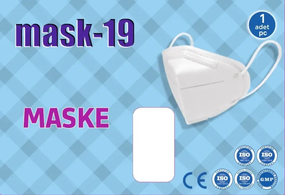 Mask-19 Non-Steril Tek Kullanımlık Yüz Maskesi Beyaz - 10 Adet