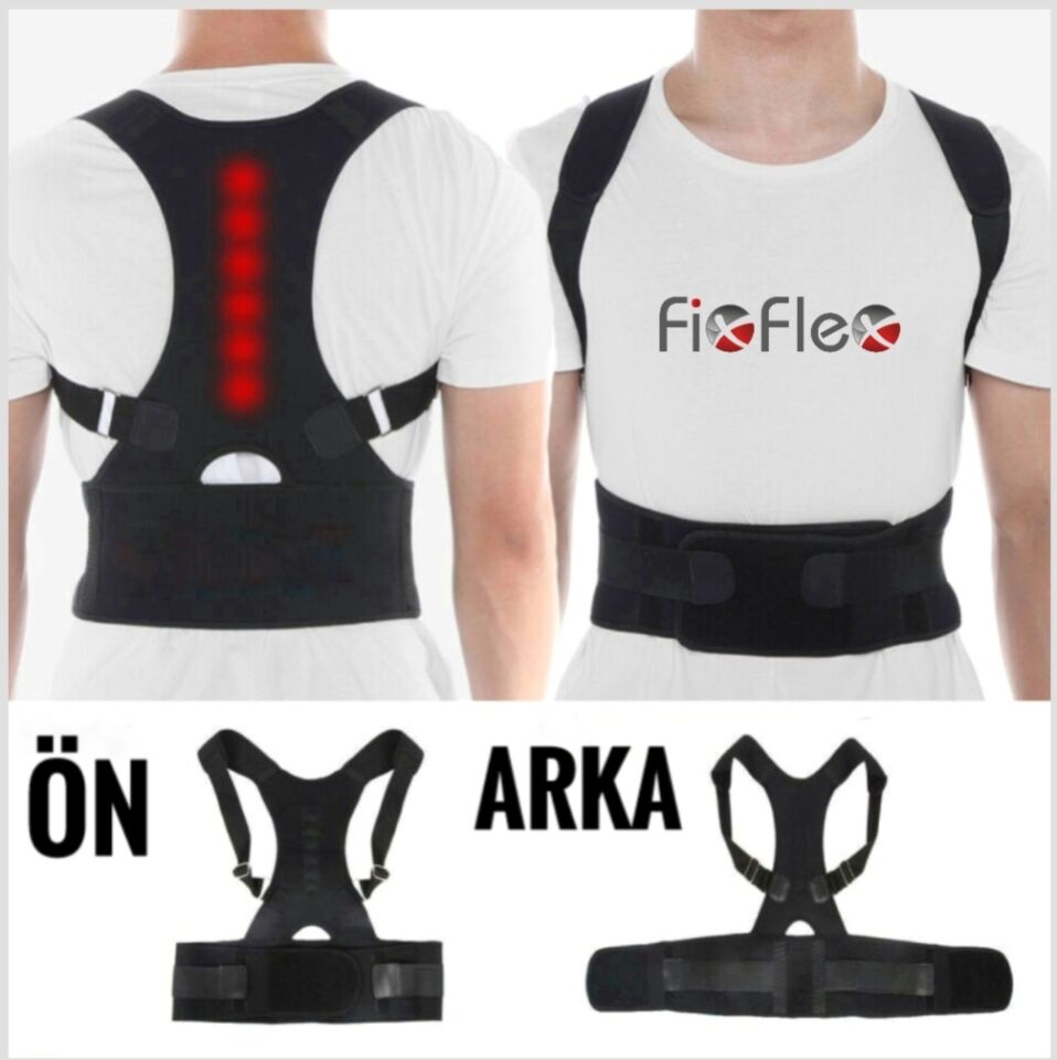 FIXFLEX MIKNATISLI MANYETIK KAMBURLUK ONLEYICI KEMERLI DIK DURUS KORSESI STANDART