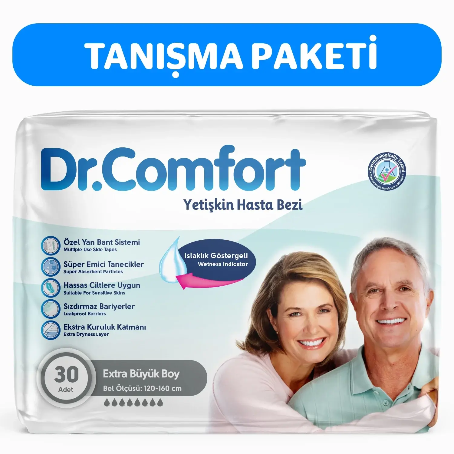DR.COMFORT BEL BANTLI HASTA BEZİ XL 30 LU