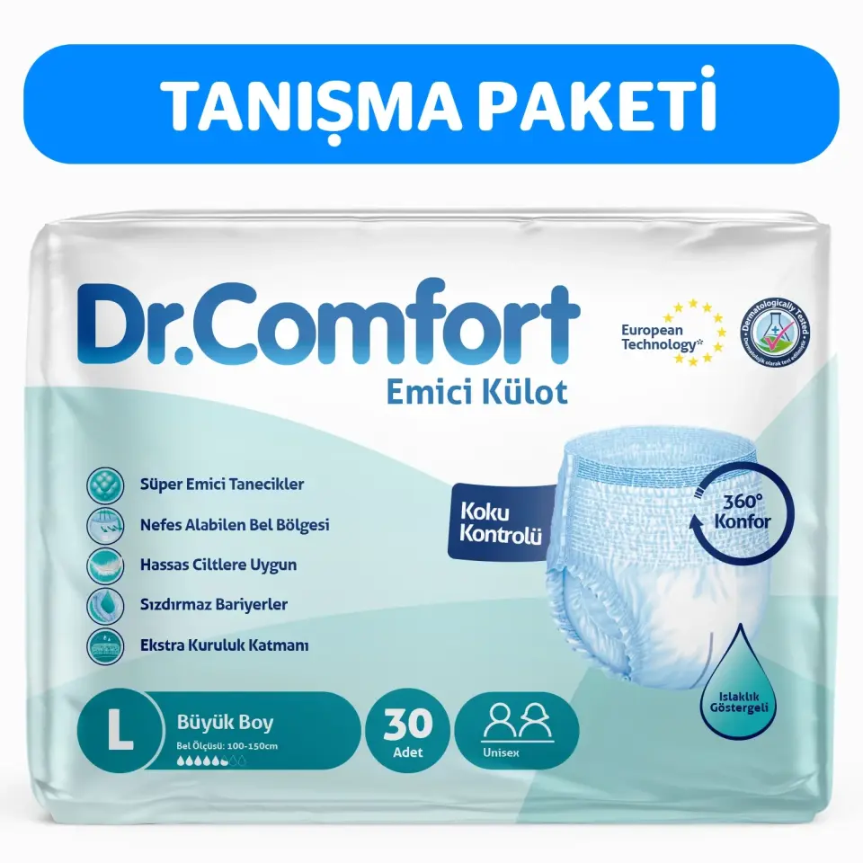 DR.COMFORT KÜLOTLU HASTA BEZİ L 30 LU