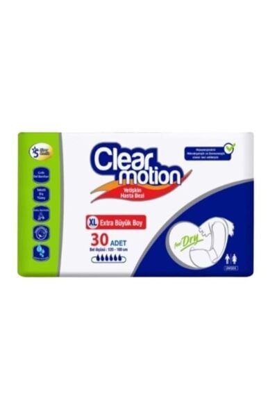 Clear Motion Yetişkin Bel Bantlı 30 lu Hasta Bezi XLarge