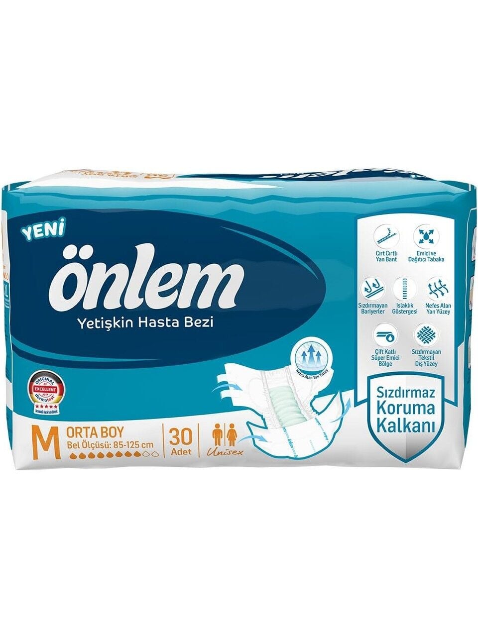 Önlem Bel Bantlı Hasta Bezi Medium 30 Adet