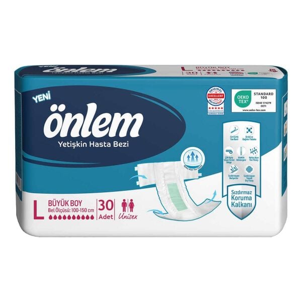 Önlem Bel Bantlı Hasta Bezi Large 30 Adet