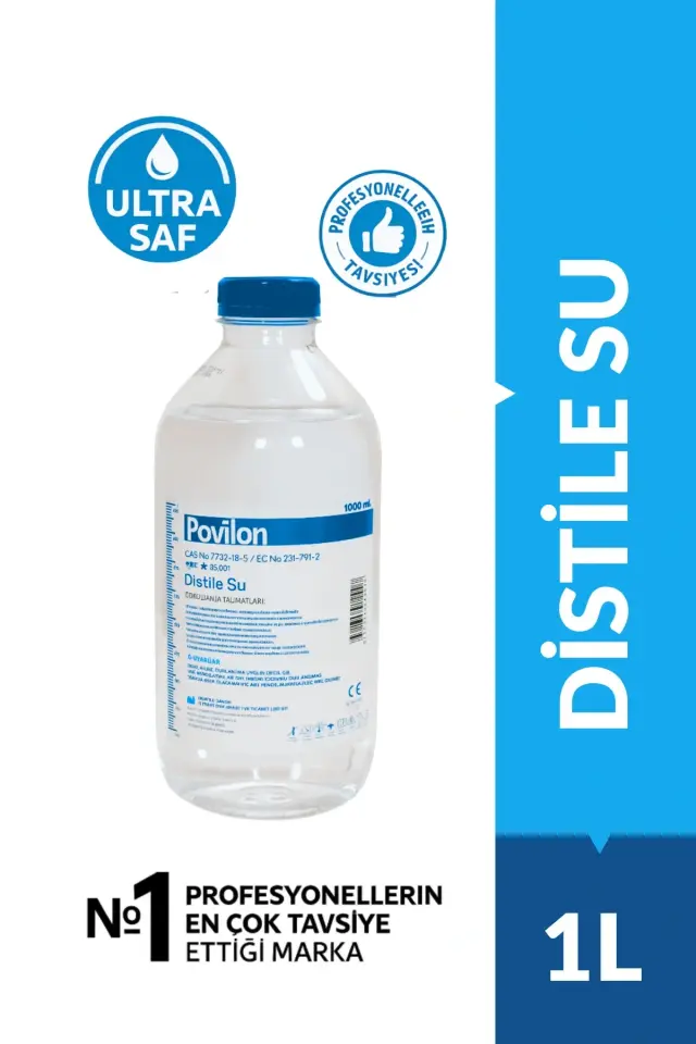 Distile Su Ultra Saf Su 1 Lt – Ütü, Akü, Radyatör,akvaryum Ve Gümüş Suyuna Uygun