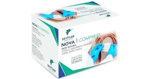 Nova Gaz Kompres 5 li Zarfda 100 lü Nonwoven