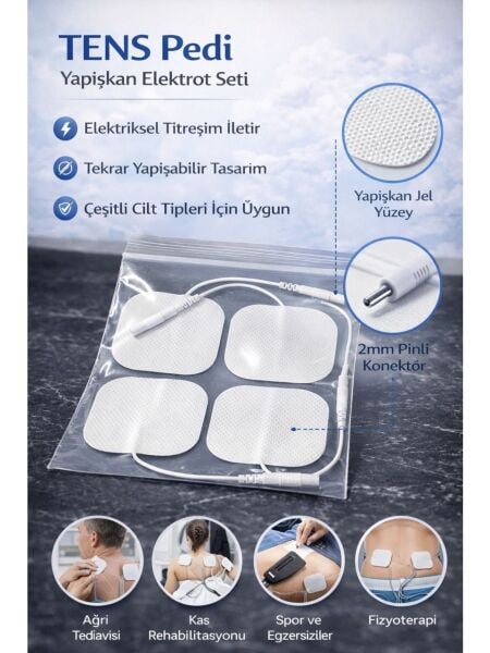 EASYFLOW TENS CIHAZI ELECTRODU 4 LU (5CM) SOKETLI