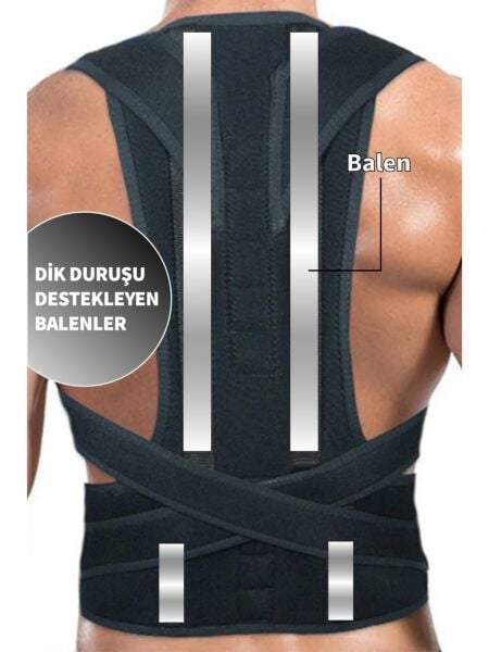 FixFlex Unisex Dik Durus Korsesi - Kamburluk Önleyici Sırt Korsesi (Standart)