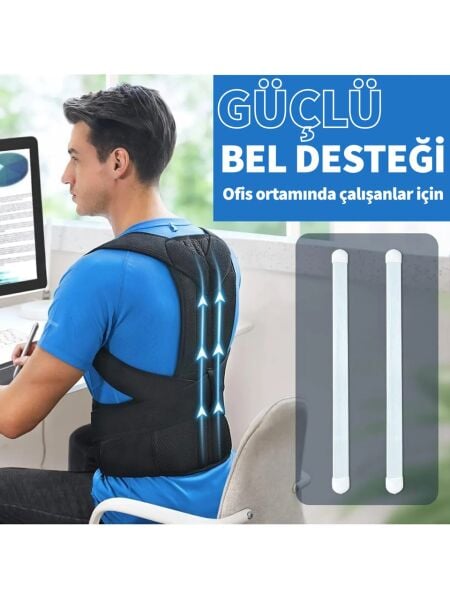 FixFlex Unisex Dik Durus Korsesi - Kamburluk Önleyici Sırt Korsesi (Standart)