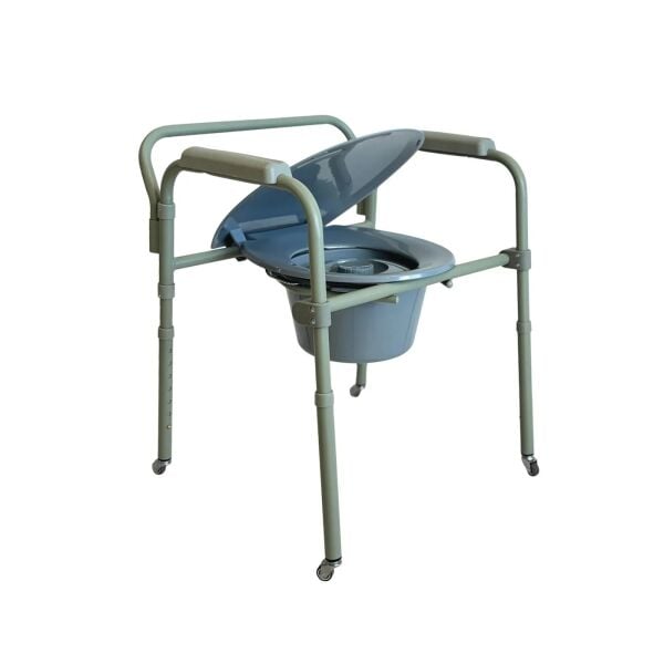 WHİTEWHEELS ÇELİK KATLANIR BANYO TEKERLEKLİ SANDALYESİ