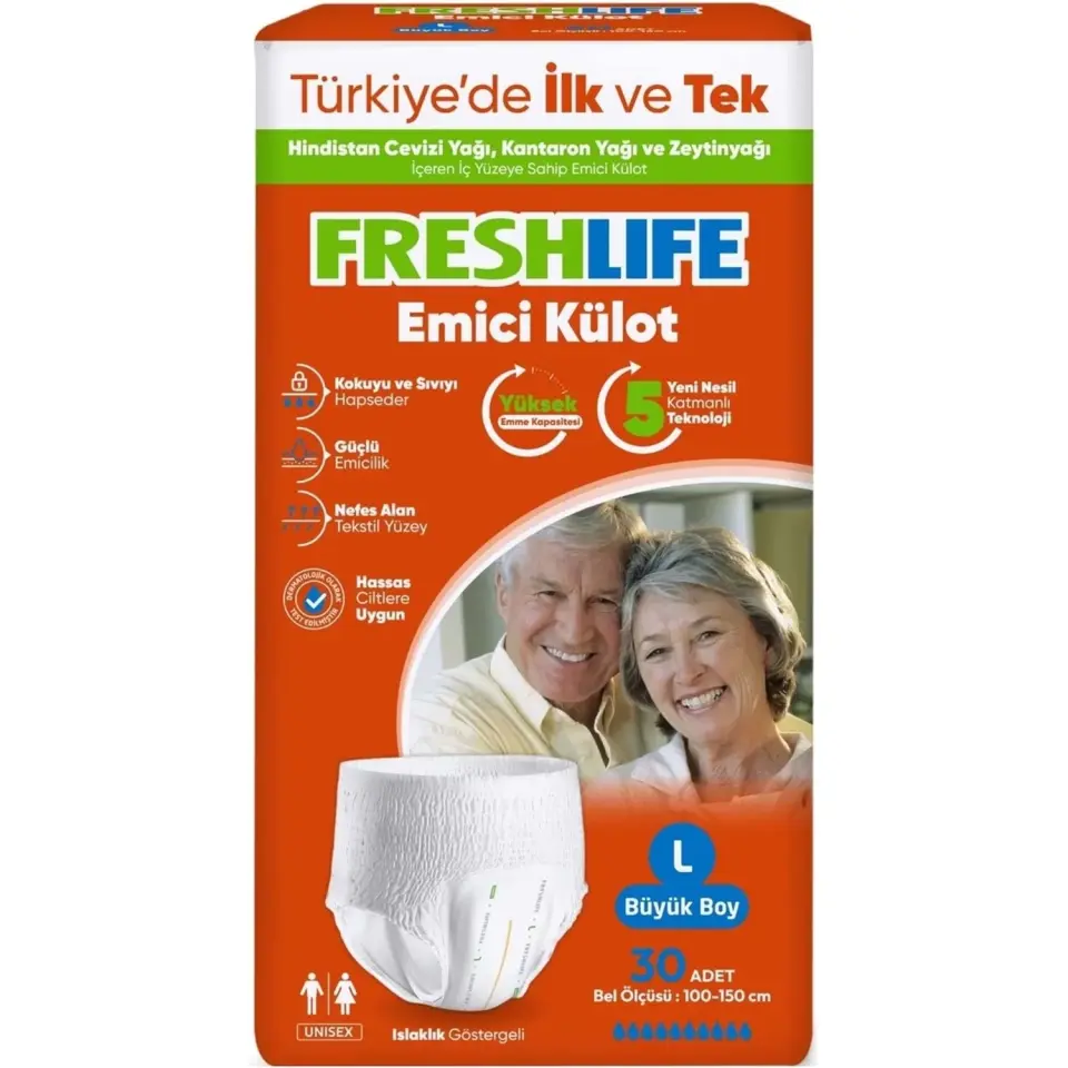 FreshLife Külotlu Hasta Bezi L 30 lu