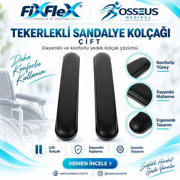FixFlex Tekerlekli Sandalye Kolçağı (1 Çift)