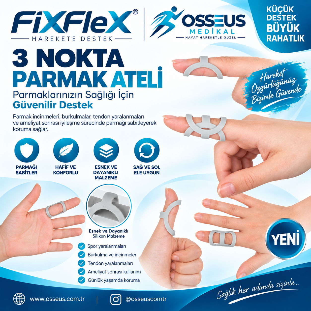 FixFlex 3 Nokta Parmak Ateli