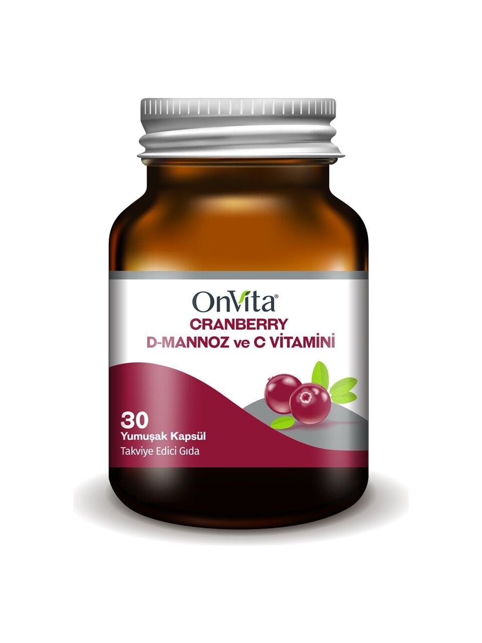 Onvita Cranberry D-Mannoz ve C Vitamini 30 Yumuşak Kapsül