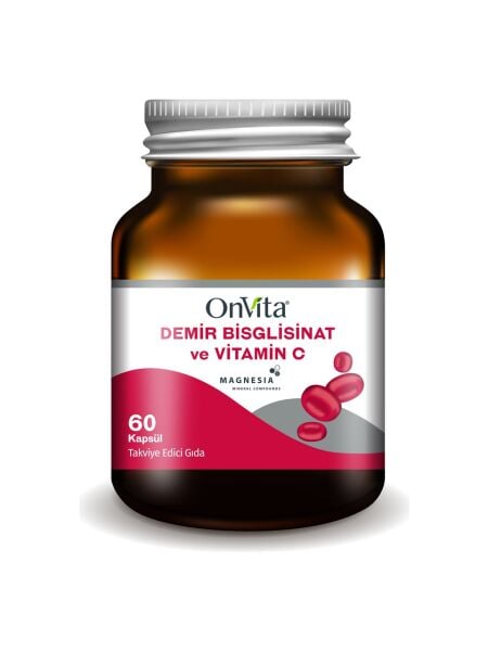 Onvita Demir Bisglisinat & Vitamin C  60 Kapsül