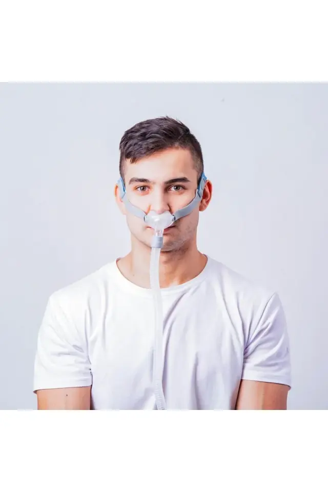 P2 Burun Yastıklı Cpap Maskesi (3 Yedek Başlıklı)