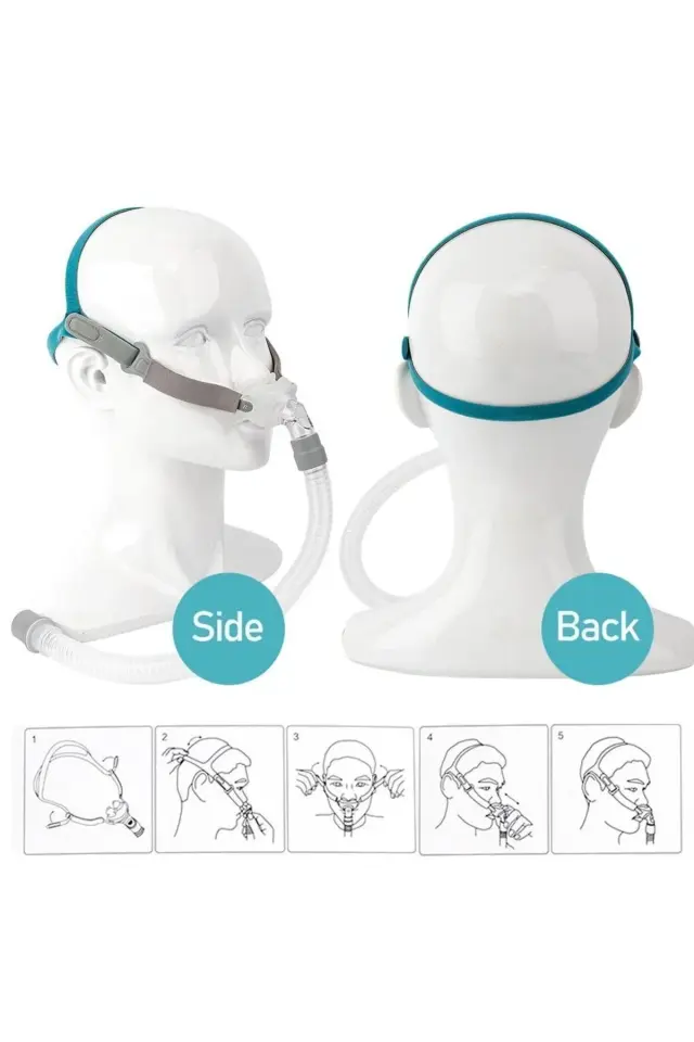 P2 Burun Yastıklı Cpap Maskesi (3 Yedek Başlıklı)
