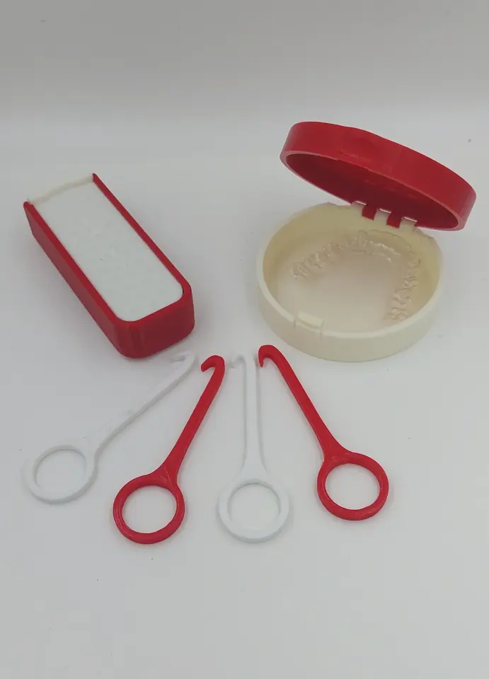 FixFlex Diş Plak Çıkarma Aparatı 4 adet + Saklama Kutusu + Plak Kutusu Fanatik Milli Takım