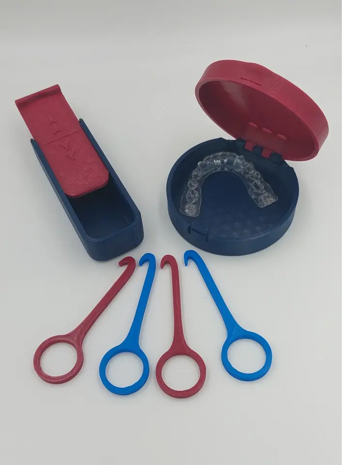 FİXFLEX DİŞ PLAK ÇIKARMA APARATI 4 ADET + APARAT SAKLAMA KUTUSU + PLAK KUTUSU FANATİK TS