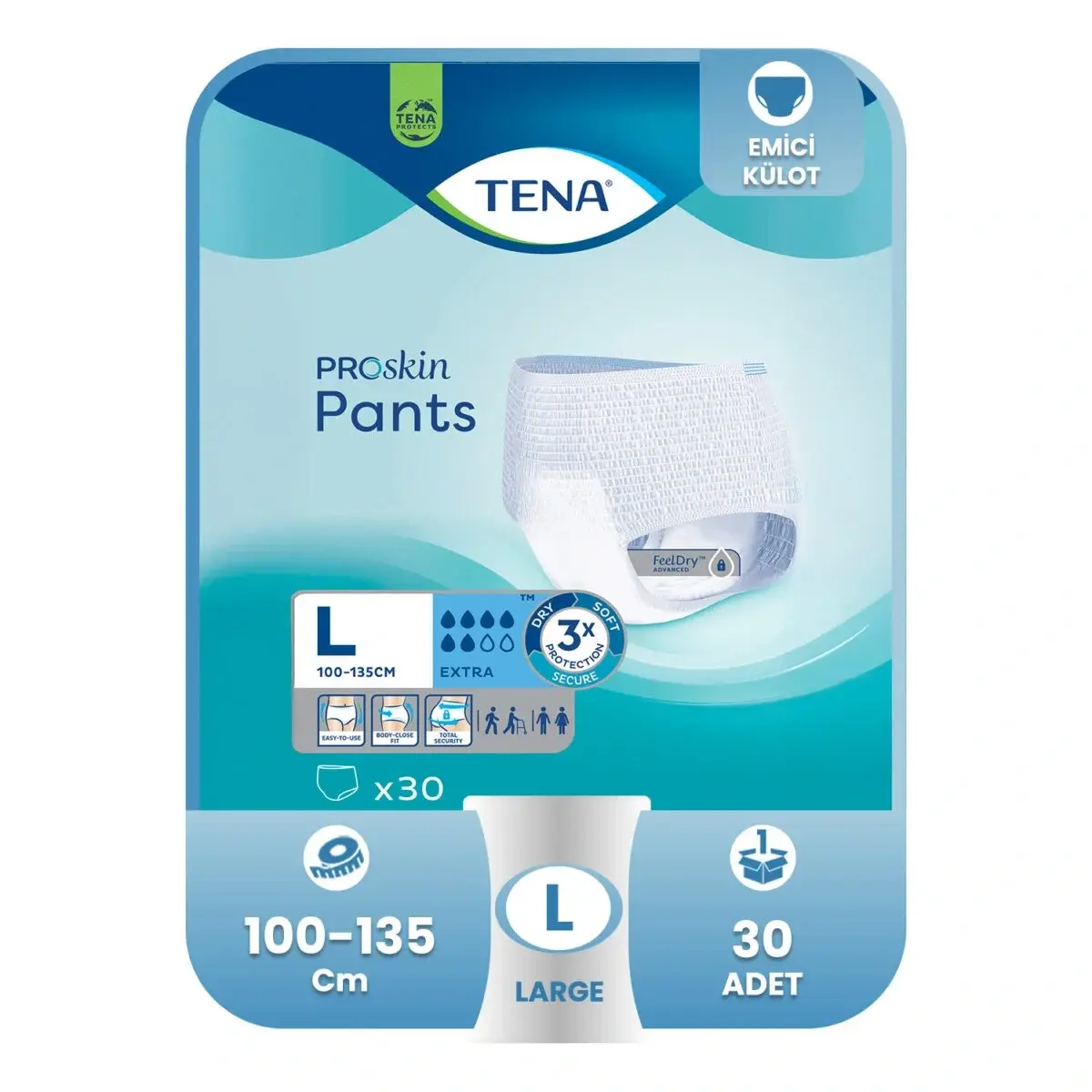 TENA Pants Plus (30 lu) L (6 Damla)
