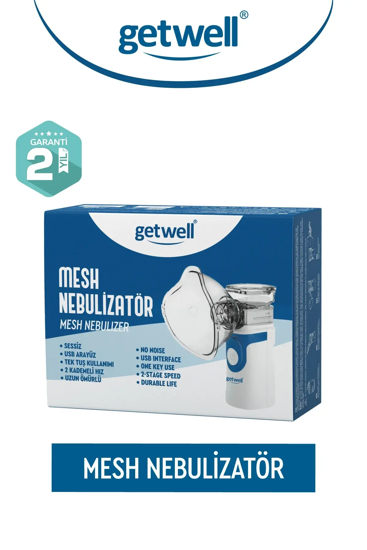 Getwell UN101 Mesh Şarjlı Nebulizatör