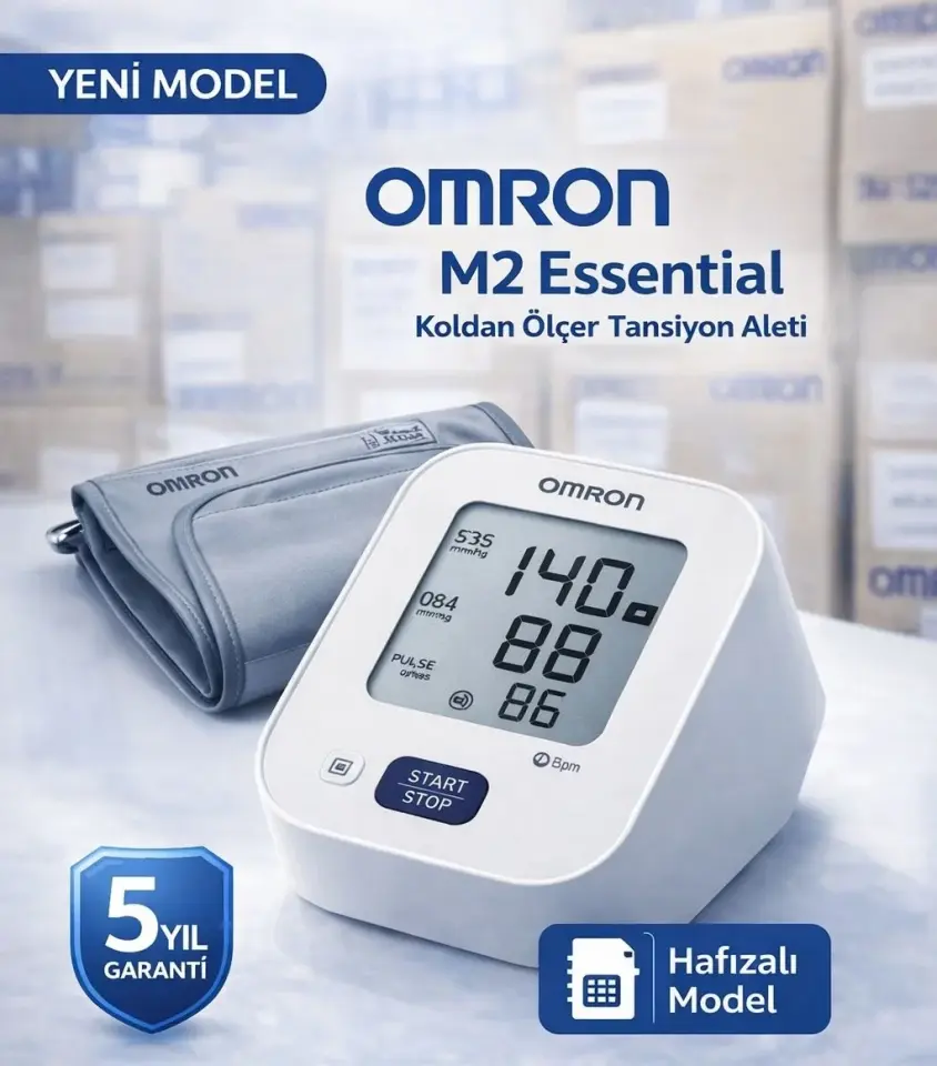 Omron M2 Essential Koldan Hafızalı Tansiyon Aleti (Yeni Model)