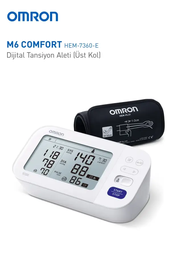Omron M6 Comfort AFib HEM-7380-E Koldan Ölçer Tansiyon Aleti