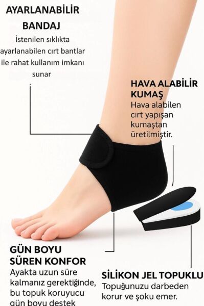 FixFlex Silikon Kumaş Topuk Çorabı