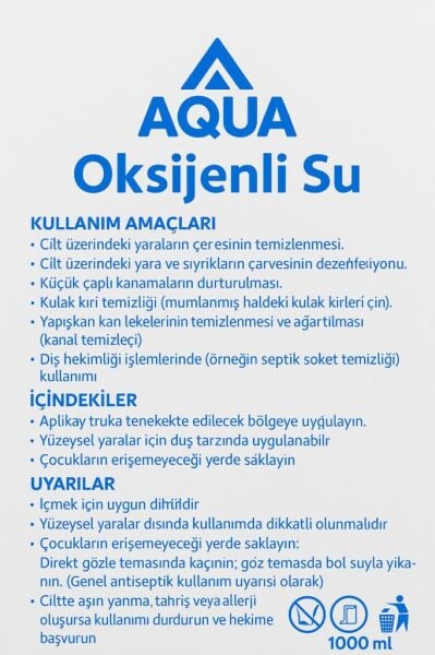 Aqua Oksijenli Su 1 Lt