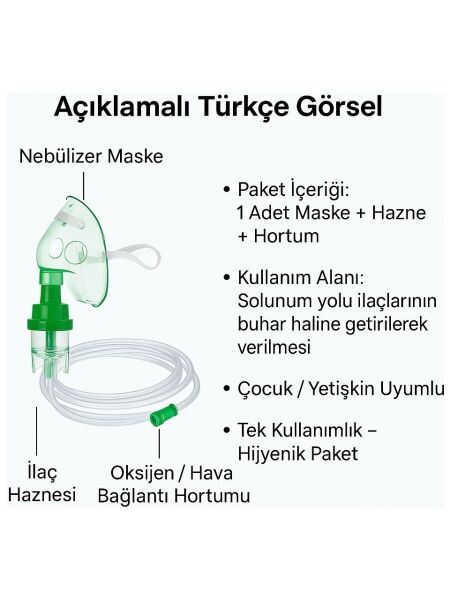 Awamed Nebulizatör Maskesi Hazneli Pediatrik
