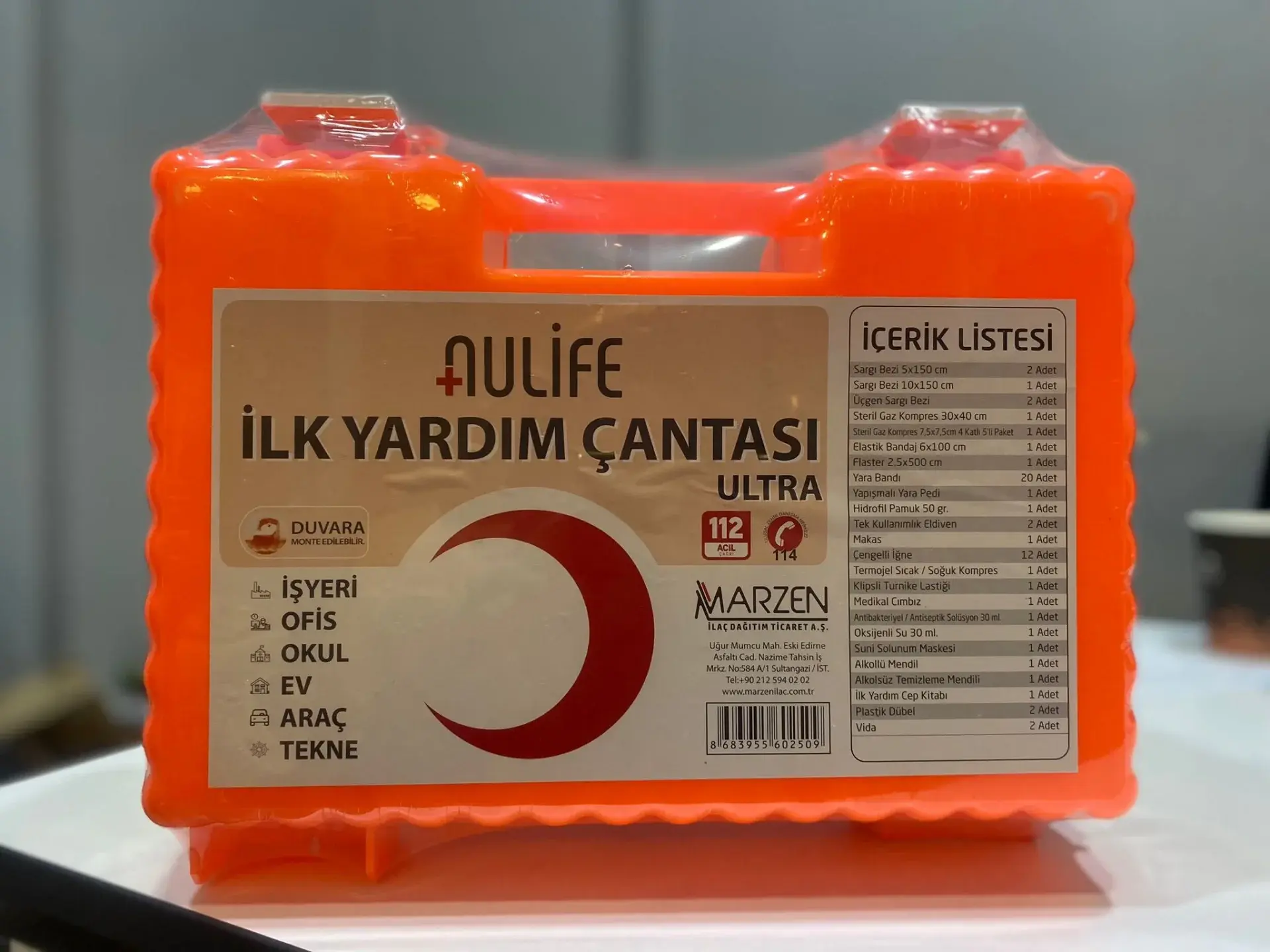 Nulife İlk Yardım Çantası Ultra-126 Parça Duvara Monte Plastik