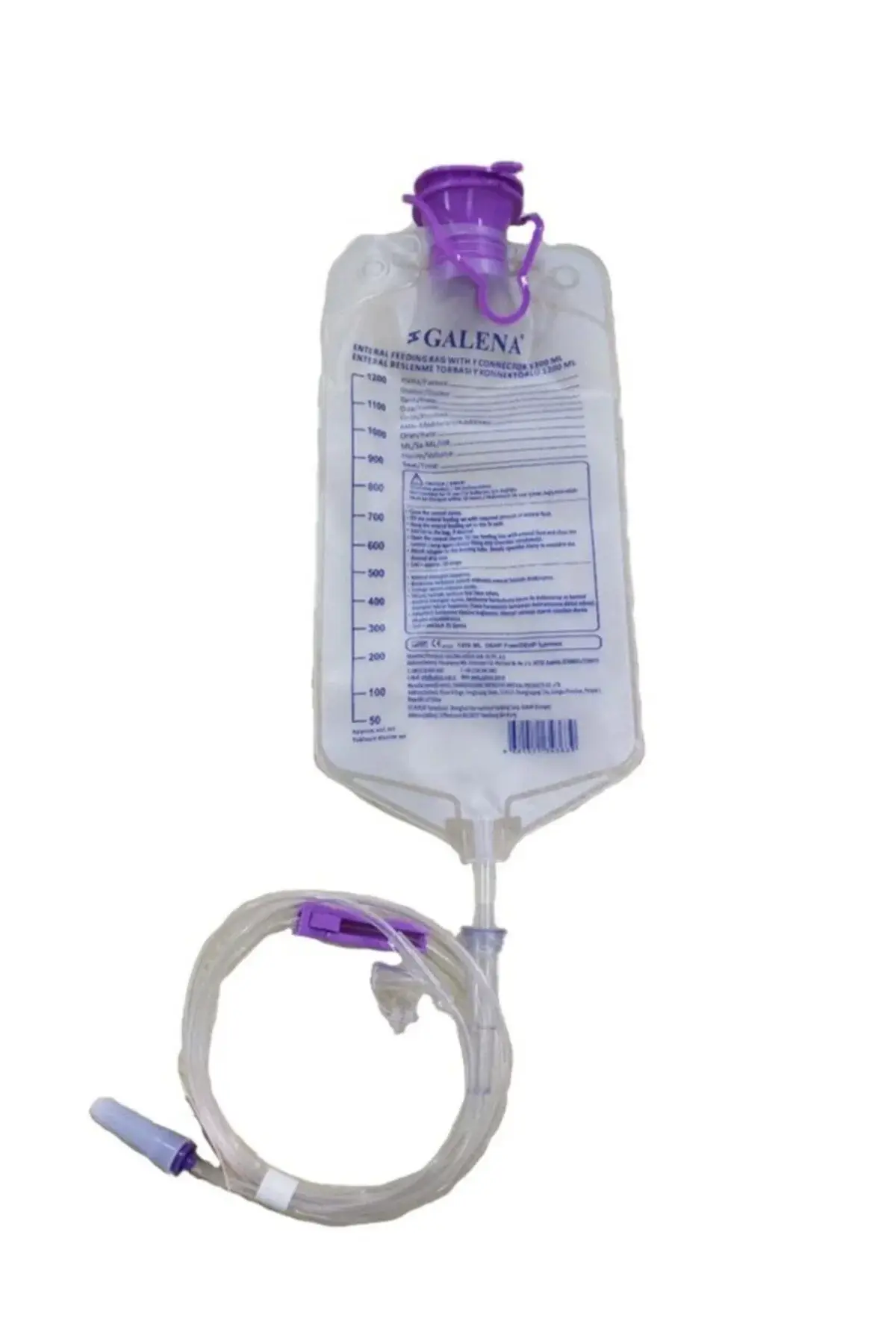 Galena (Pompalı) Beslenme Seti 1200 ml (Ensur Torbası)