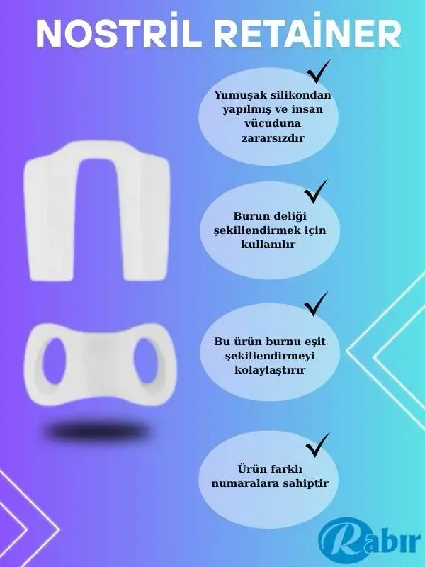 Rabır Nostril Retainer (Burun Deliği Şekillendirici) 9